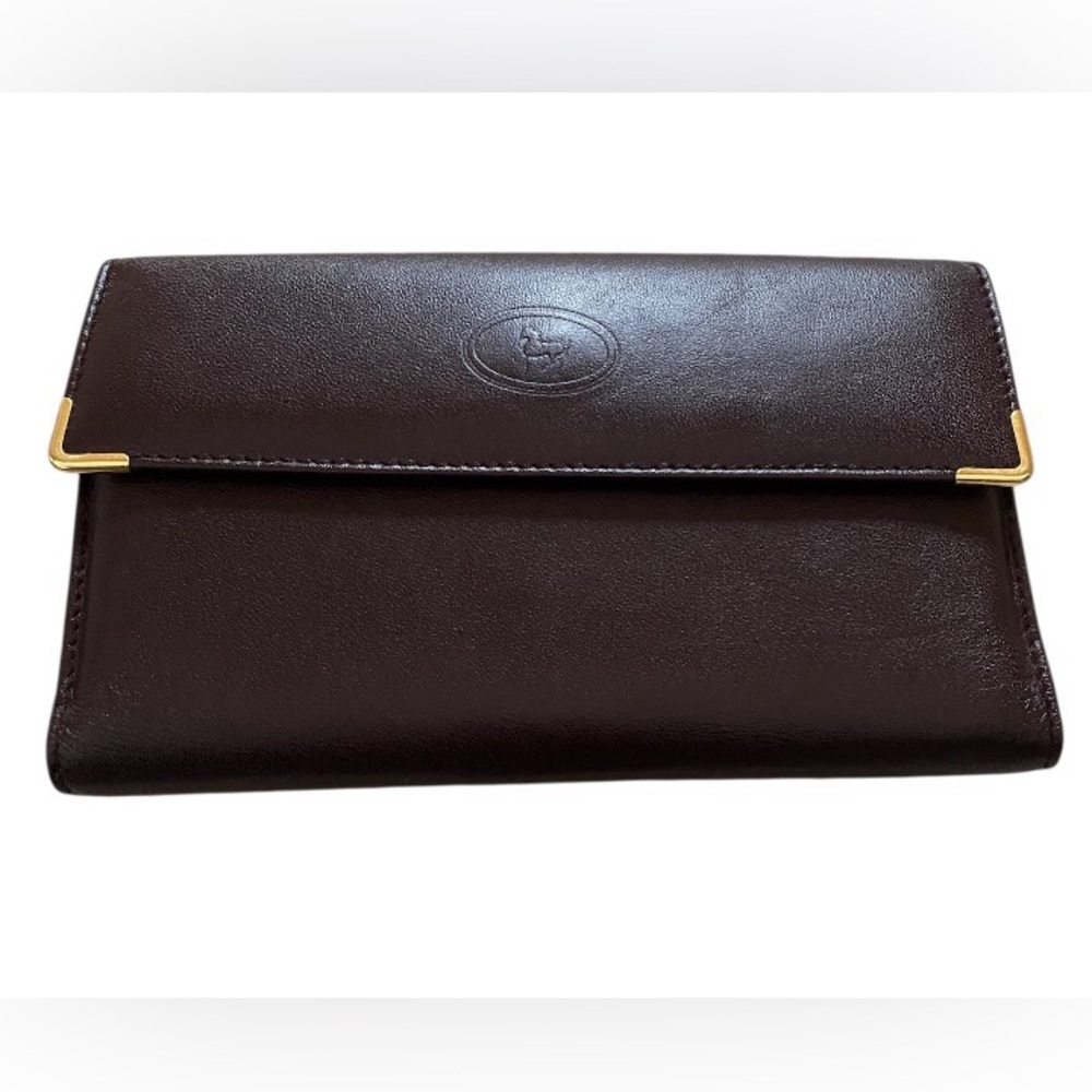 Victory vintage leather checkbook wallet(Oxblood)